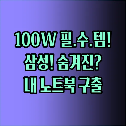 내 노트북 살려줘 100W 보조배터리 UGREEN PIUJJA 삼성 숨겨진 스펙 대공개